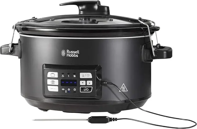 nachhaltige Schongarer im Test: Russell Hobbs 3-in-1 Multikocher mit Keramiktopf und Temperaturfühler.