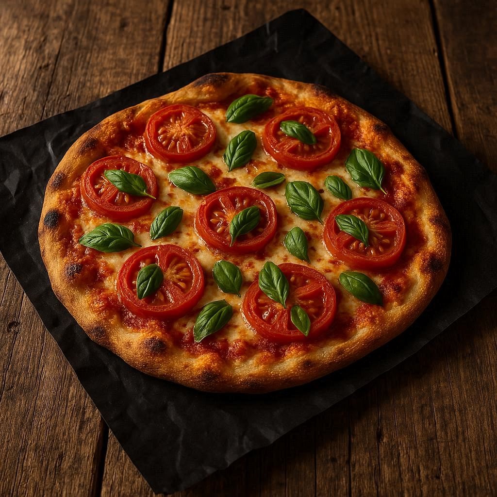 Eine wiederverwendbare Dauerbackfolie als Backpapier Alternative für Pizza.