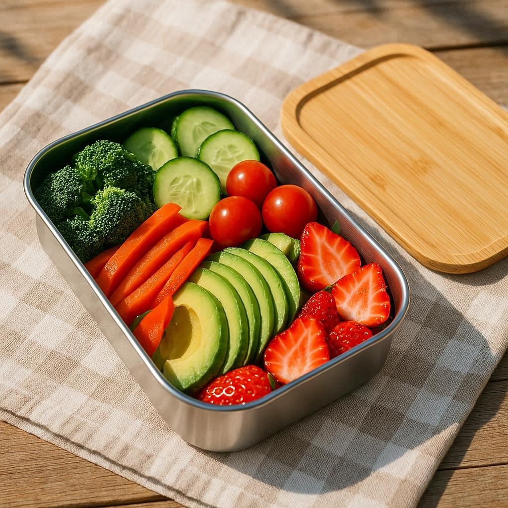 Nachhaltige Brotdosen aus Edelstahl und Bambus