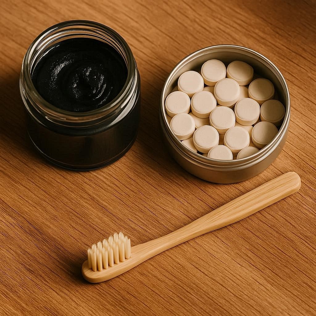 Fünf Modelle nachhaltige Zahnpasta im Test (Fluorid & Fluoridfrei)