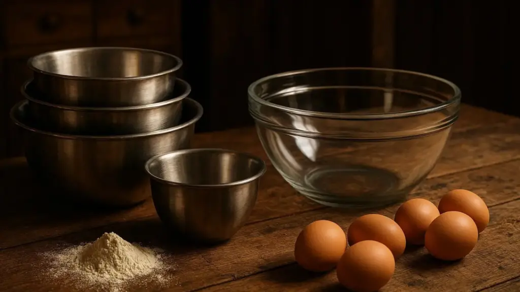 Nachhaltige Rührschüsseln im Test: Hochwertige Schüsseln aus Edelstahl und Borosilikatglas für schadstofffreies Backen.