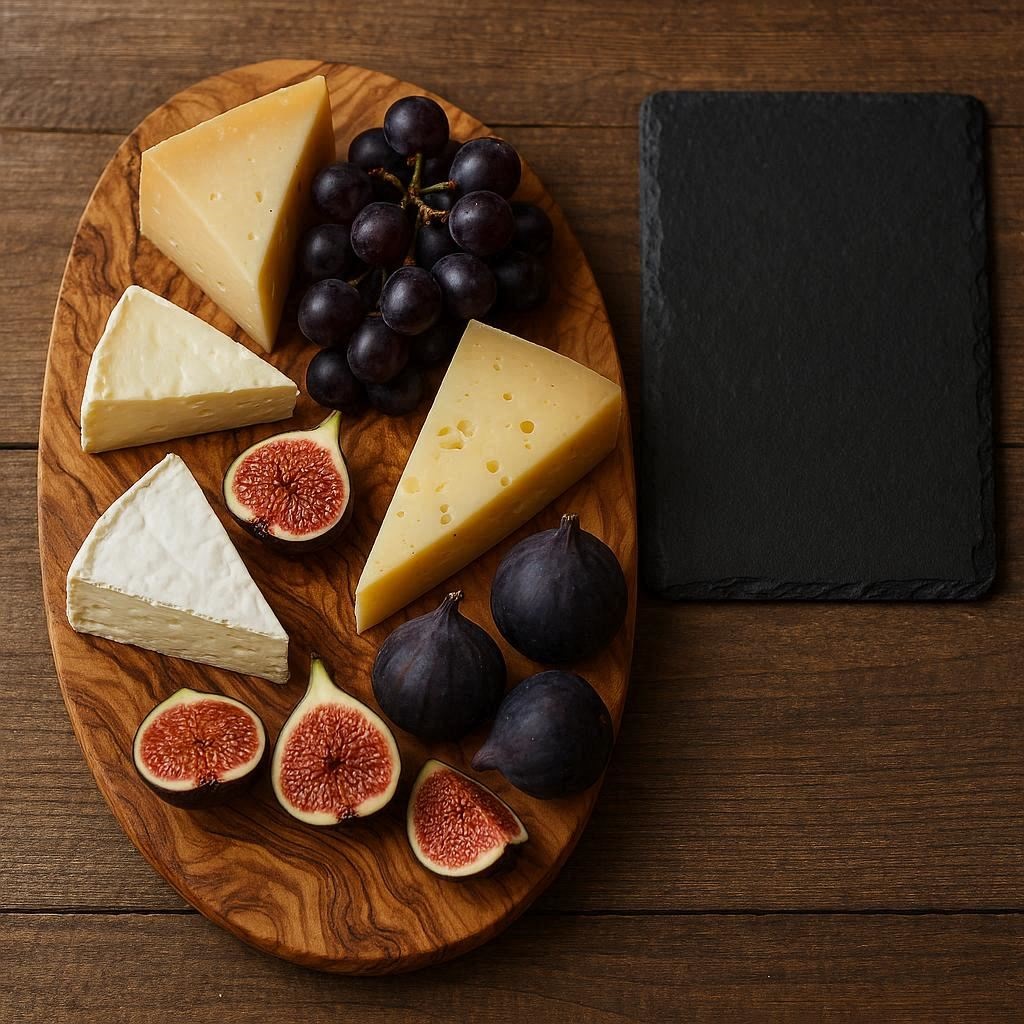 Nachhaltige Servierplatten im Vergleich: Die besten Platten aus Olivenholz, Naturschiefer und Keramik für Käse und Vorspeisen.