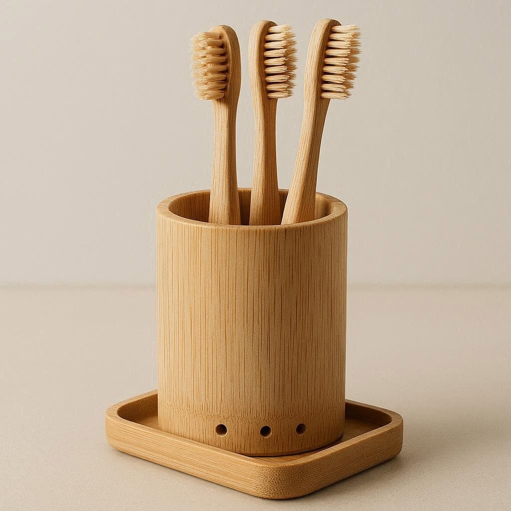 Nachhaltige Zahnbürstenhalter im Vergleich: Die besten Modelle aus Diatomeenerde, Bambus und Edelstahl mit Drainage für eine hygienische Ablage.