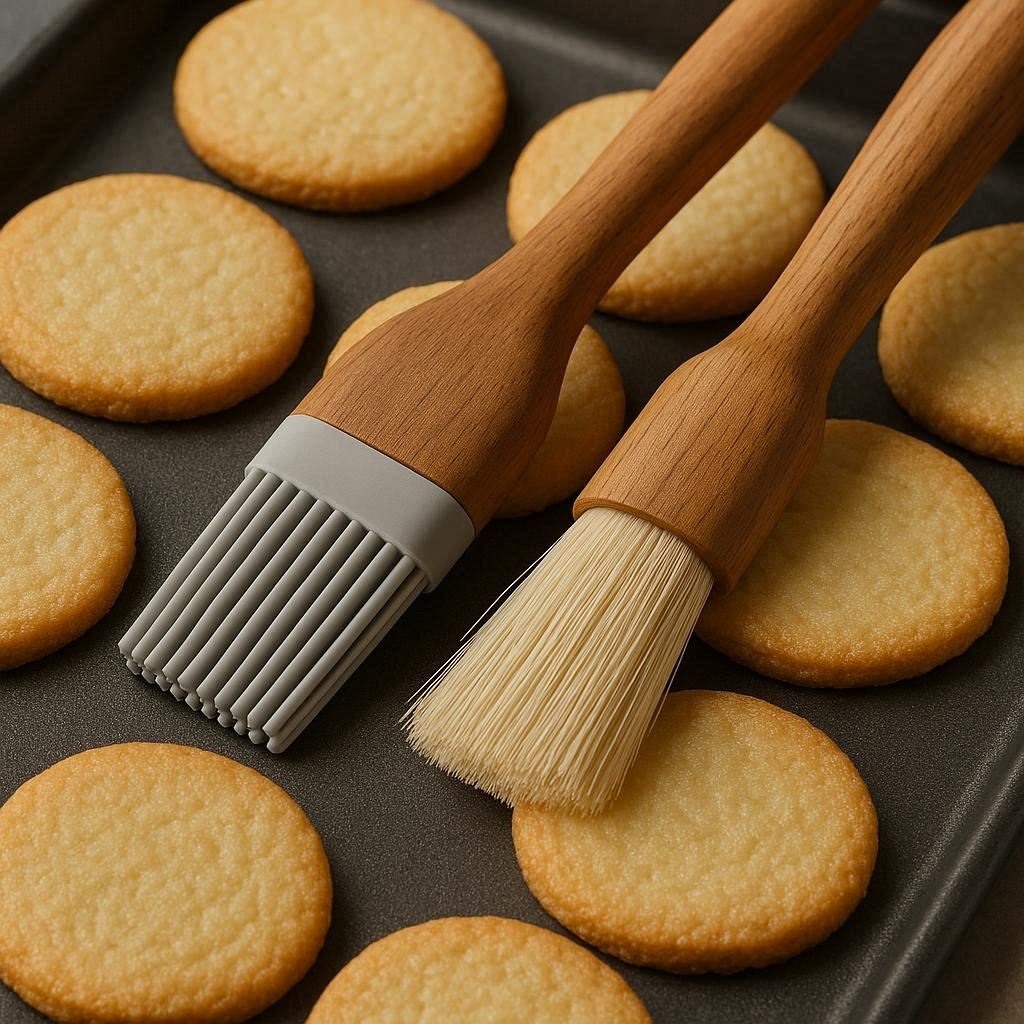 Nachhaltige Backpinsel im Vergleich: Die besten Modelle aus hitzebeständigem Platin-Silikon und Massivholz für eine hygienische Backküche.