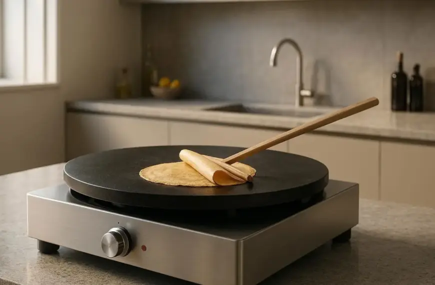 nachhaltige Crepe-Maker im Vergleich: Der Testsieger ohne Teflon und PFAS für gesundes Backen auf Gusseisen.